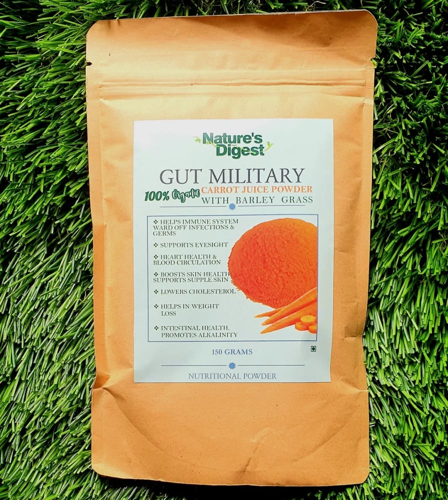 Gut Military Carrot Essence Organic Juice Powder 150gms